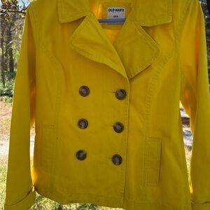 Old Navy Women's Yellow Peacoat